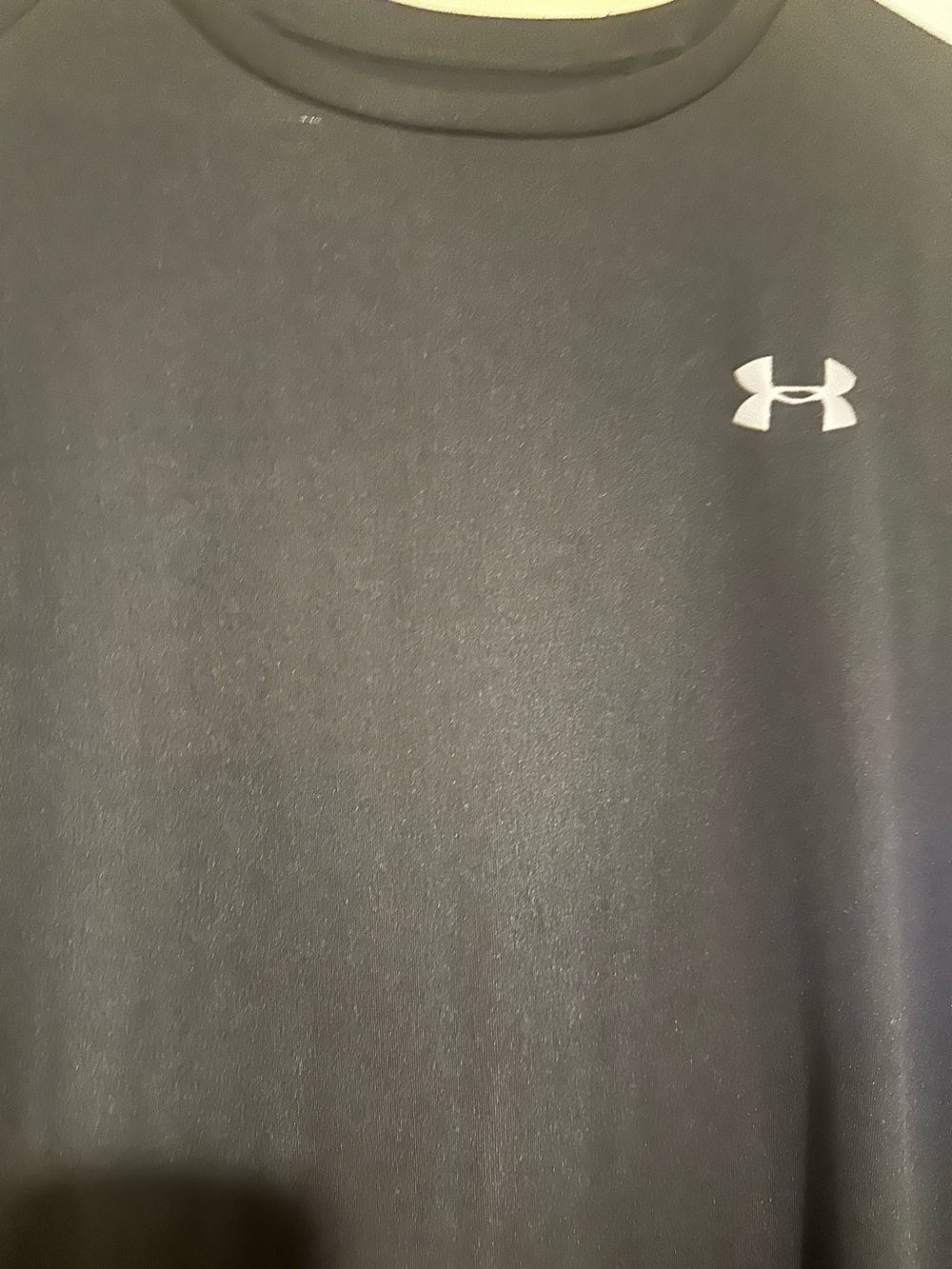 Under Armour Black long sleeve Tee with White Logo - Loose Gear - XL